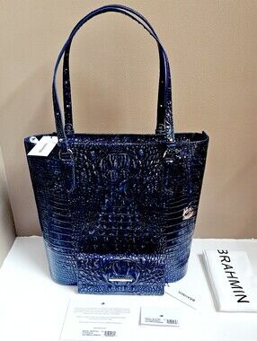 NWT Brahmin ROYAL BLUE Ezra w/Cordelia Wallet